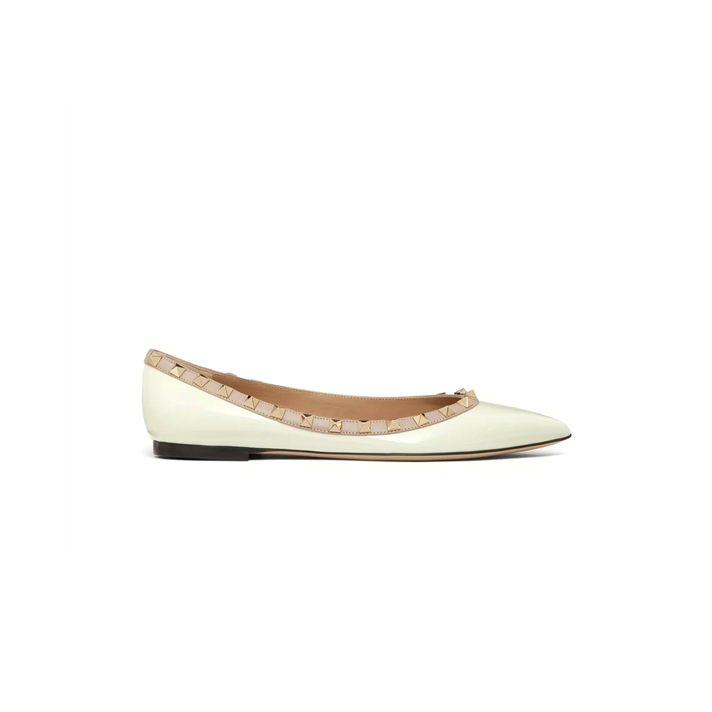 Va1e*ntin0 patent rockstud ballet flat 5w2s0403vnw_l62